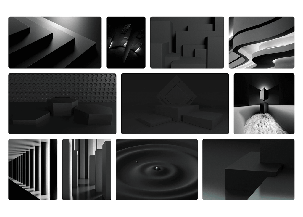 Monochrome Abstract Auto. Justified